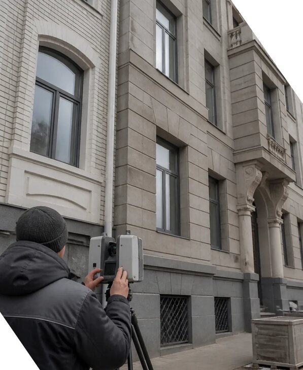 Лазерное сканирование фасадов зданий для обследования в Бугуруслане